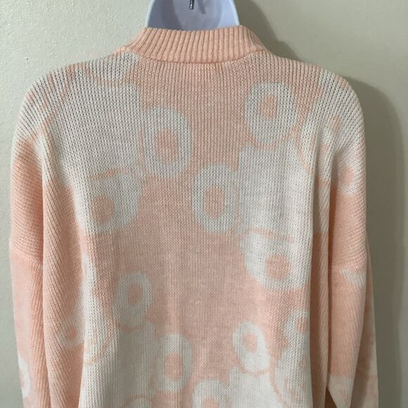 Sugar Co. Vintage 80s Fairy Kei Kawaii Pastel Pink Bear Knitted Sweater XL - Picture 7 of 10
